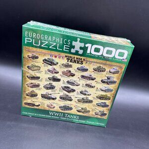 1000 Piece Jigsaw Puzzle World War II Tanks Eurographics USA Military New in Box